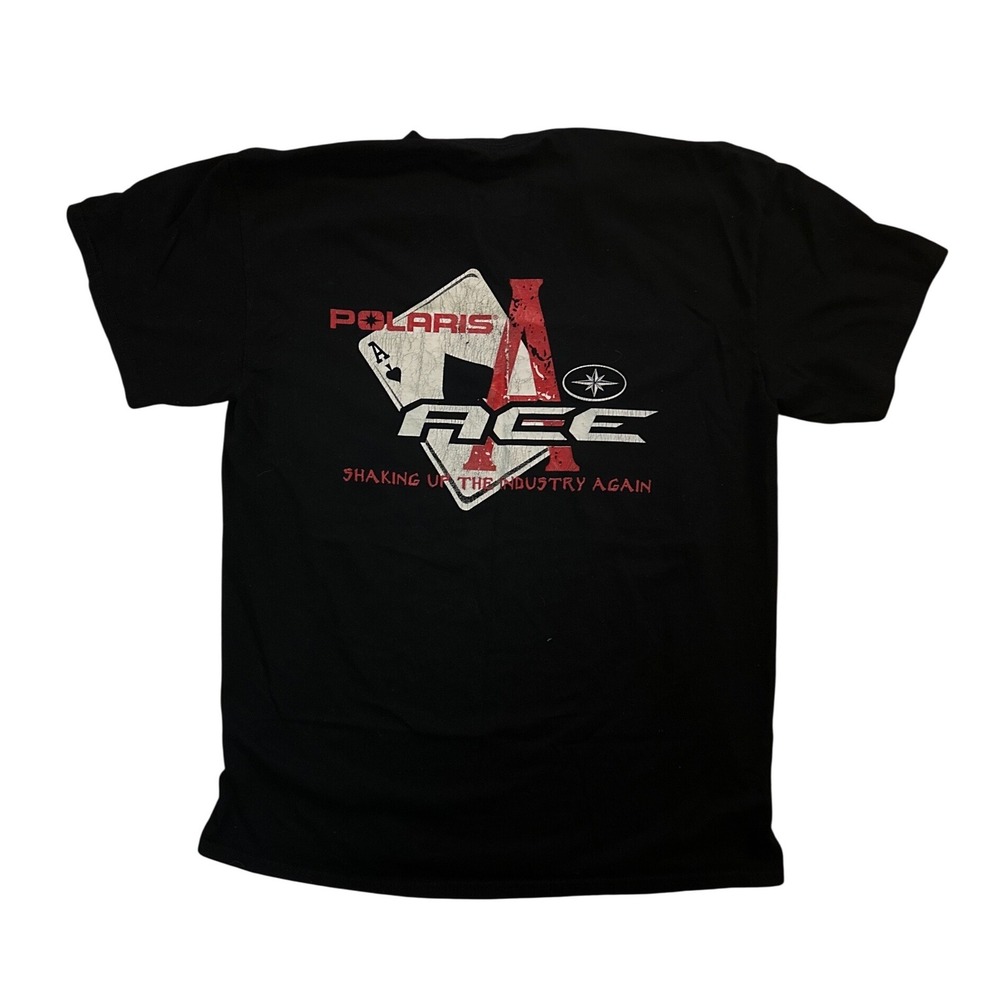 Gildan Polaris Sportsman Ace Launch Team Graphic T-Shirt Mens Medium Black